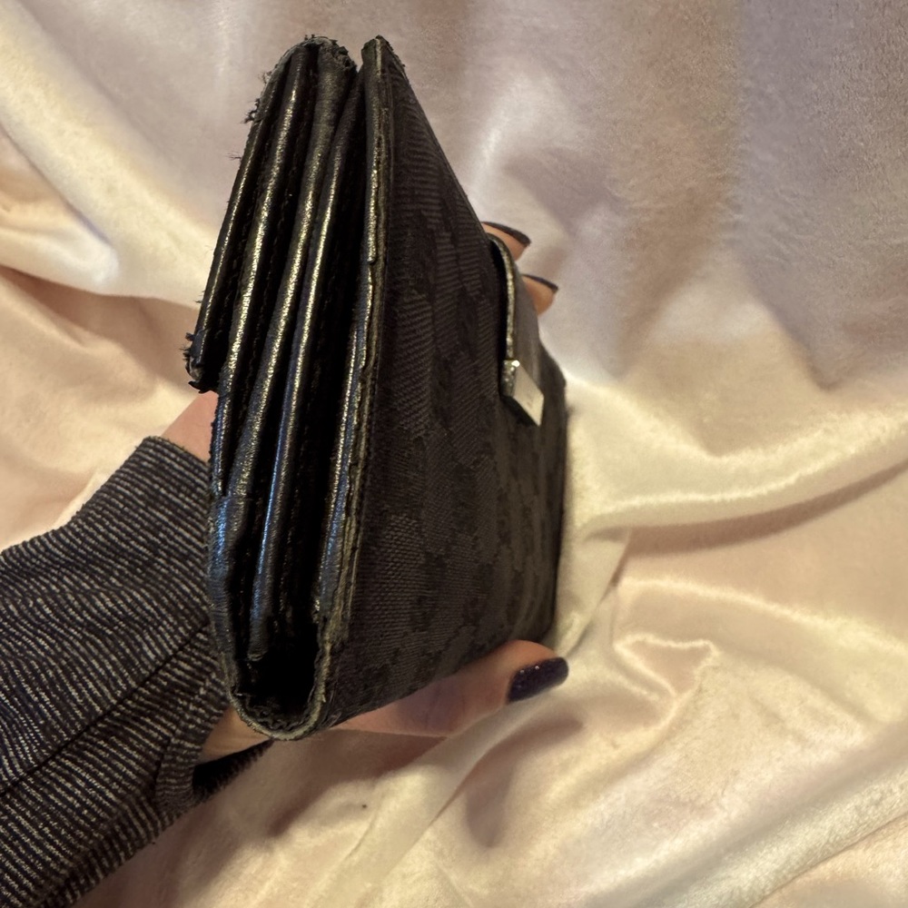 Gucci Black GG Monogram Canvas Continental Wallet-WITH COA - Picture 3 of 11